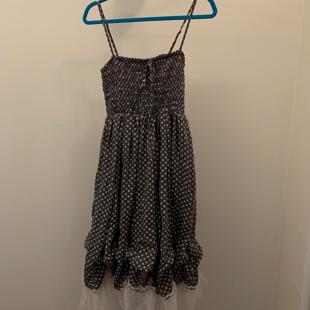 Boho Dot Dress with Adjustable Skirt + Straps M